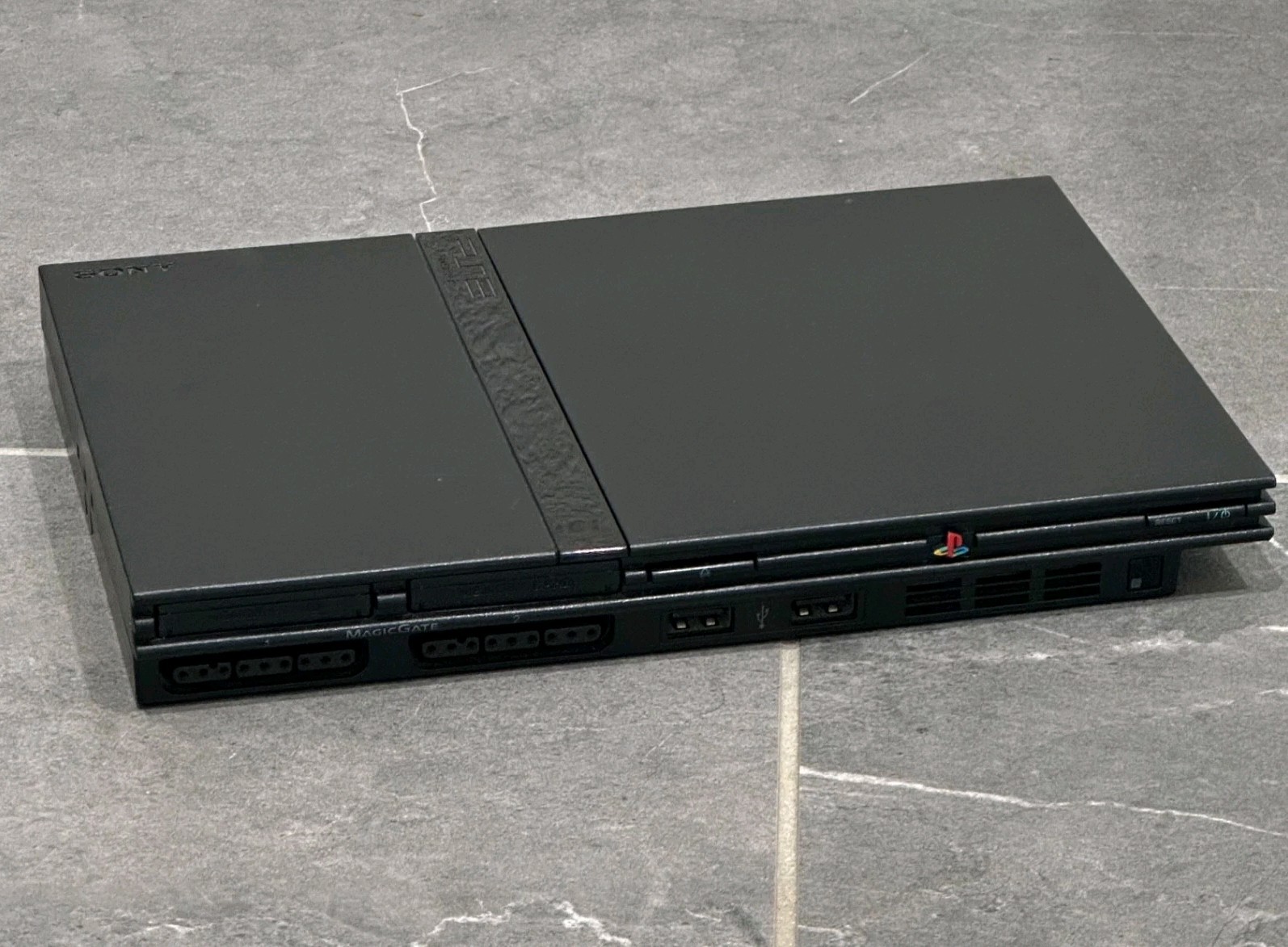 Sony PlayStation 2 Slim Line PS2 Console Charcoal Black SCPH-7001 Untested