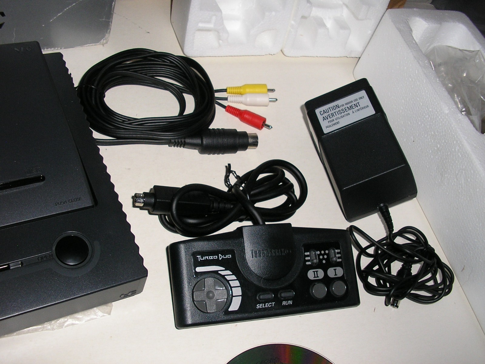 NEC Turbo Duo TurboGrafx-16 Super CD-ROM Console + Box & Games (Tested Working)