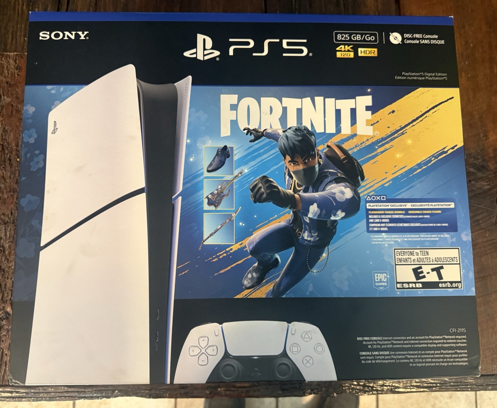 Sony PlayStation 5 Digital Edition Console Slim 825GB -Fortnite Flowering Bundle