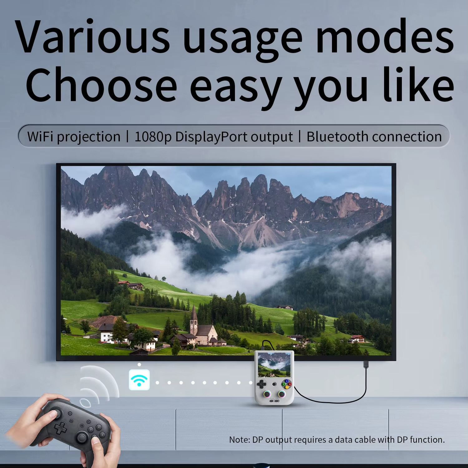 RG406V Handheld Game Console Android13 4″ IPS 128GB 5G WiFi BT HDMI