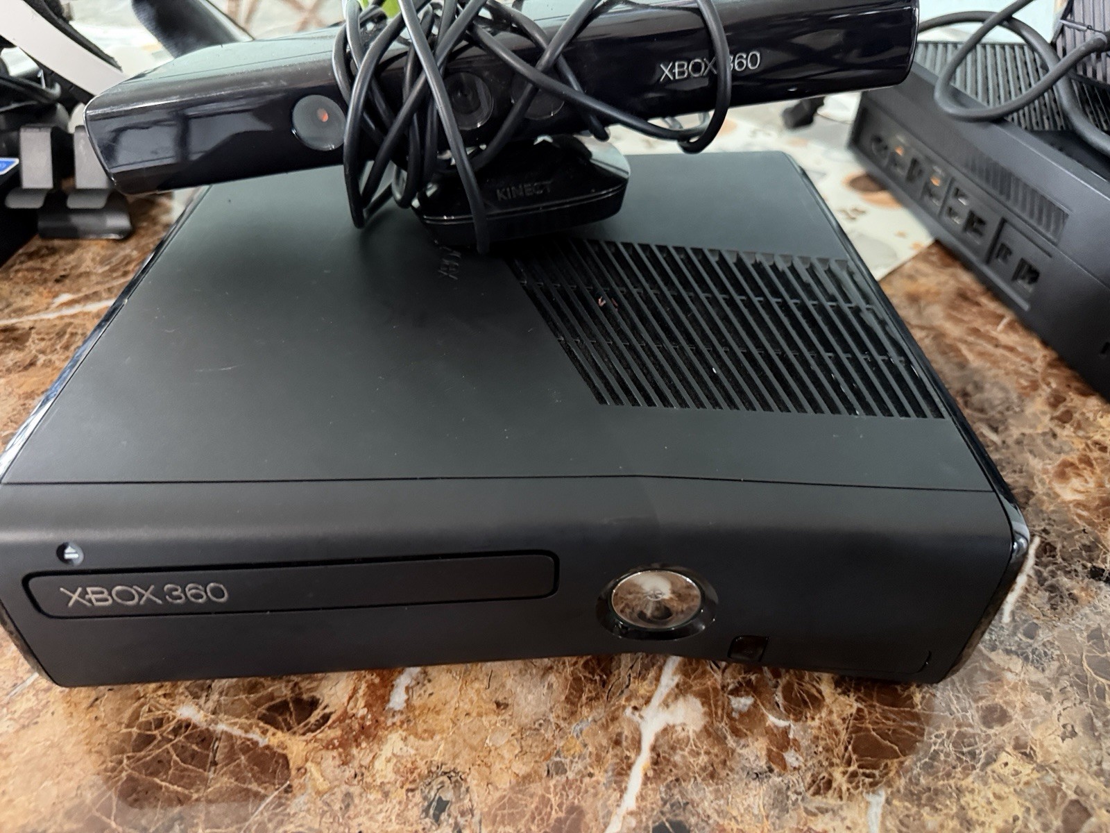Microsoft Xbox 360 S Console Black Kinect Sensor HDMI Kinect Compatible Platform
