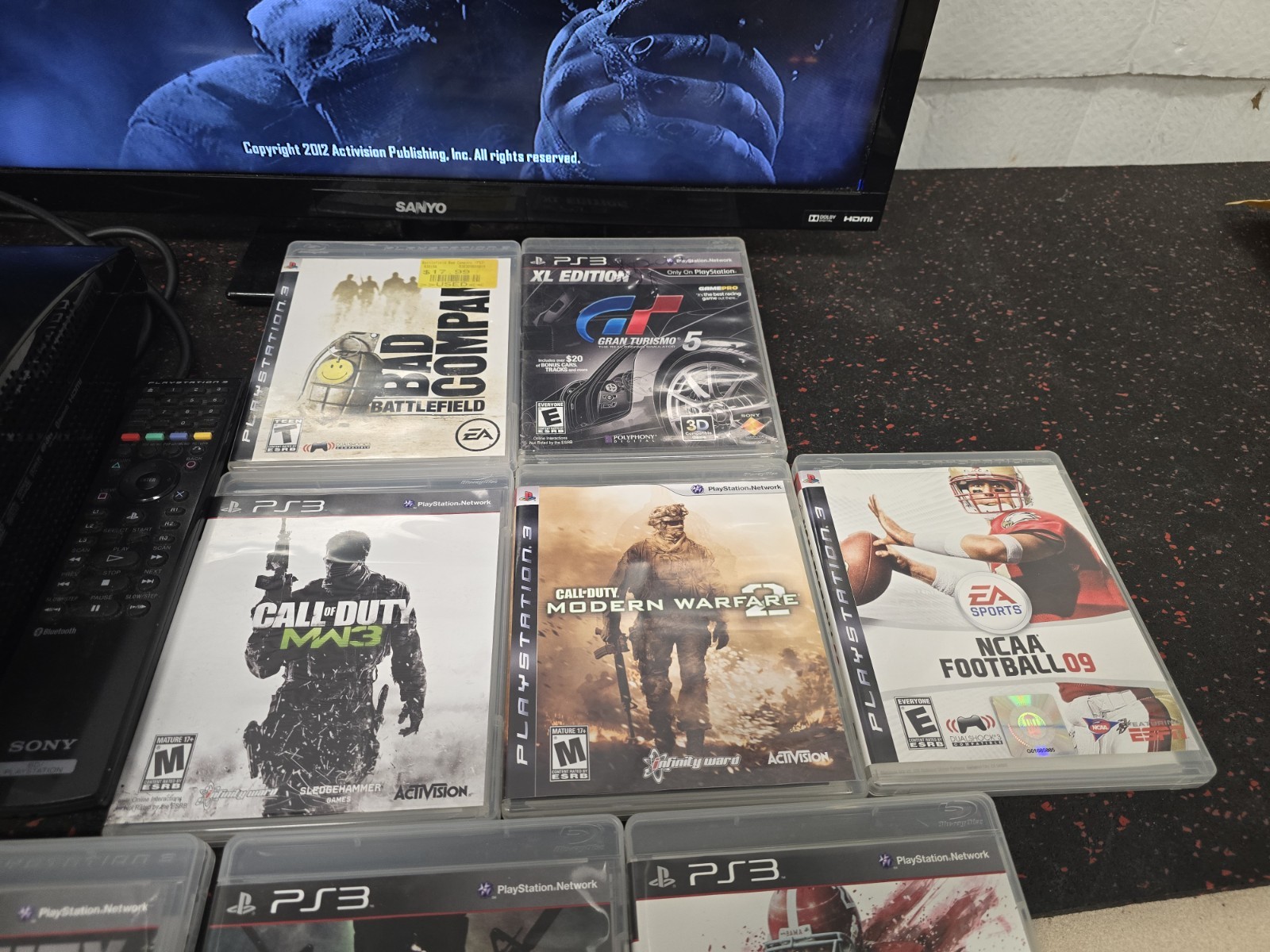 Sony PlayStation 3 PS3 CECHH01 40GB Console Bundle 2 Controllers 8 Games Tested