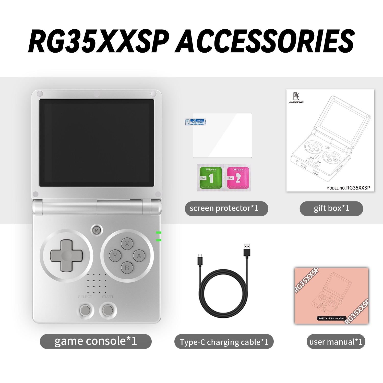 ANBERNIC RG35XXSP Flip Retro Handheld Game Console Linux 64bit WiFi Bluetooth