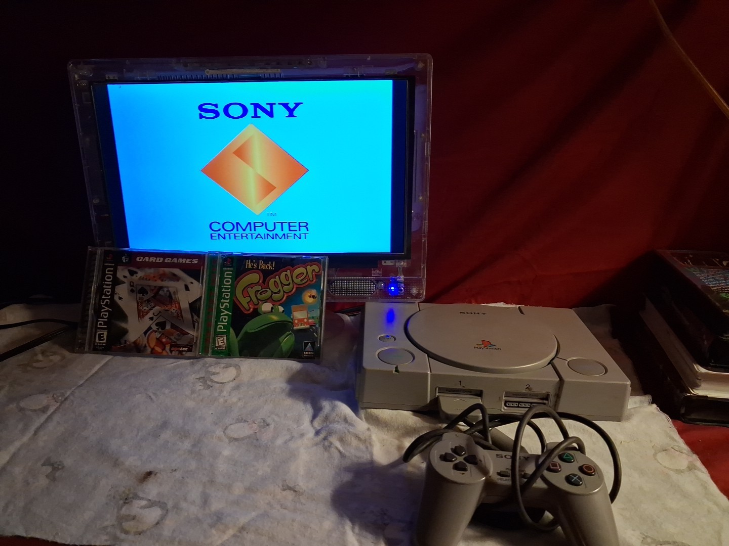 TESTED WORKING Sony PlayStation 1 Gray Console With 6 Games TV Not Included