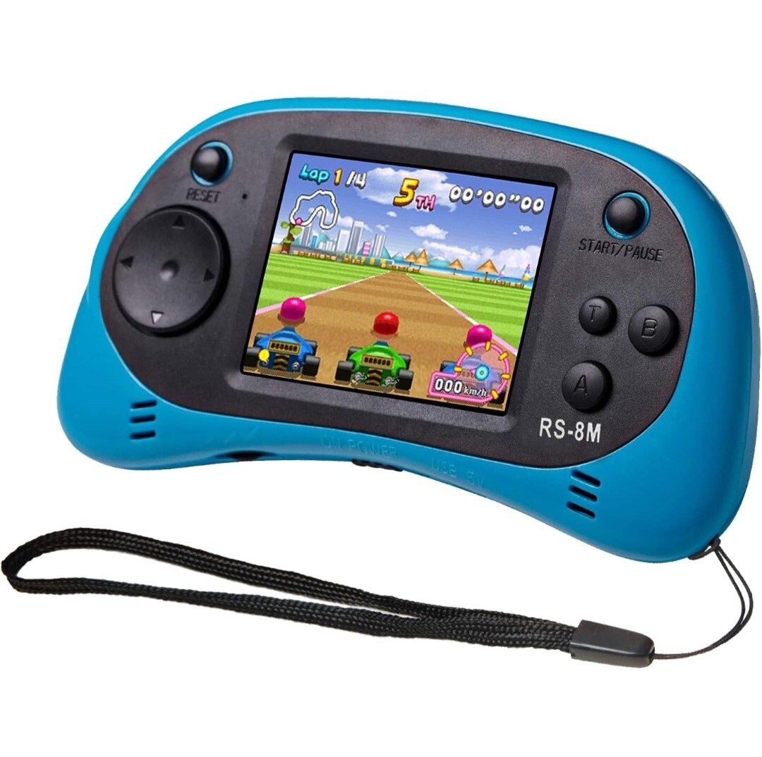 16 Bit Kids Handheld Games Built-In 220 HD Video Games, 2.5 Inch Portable