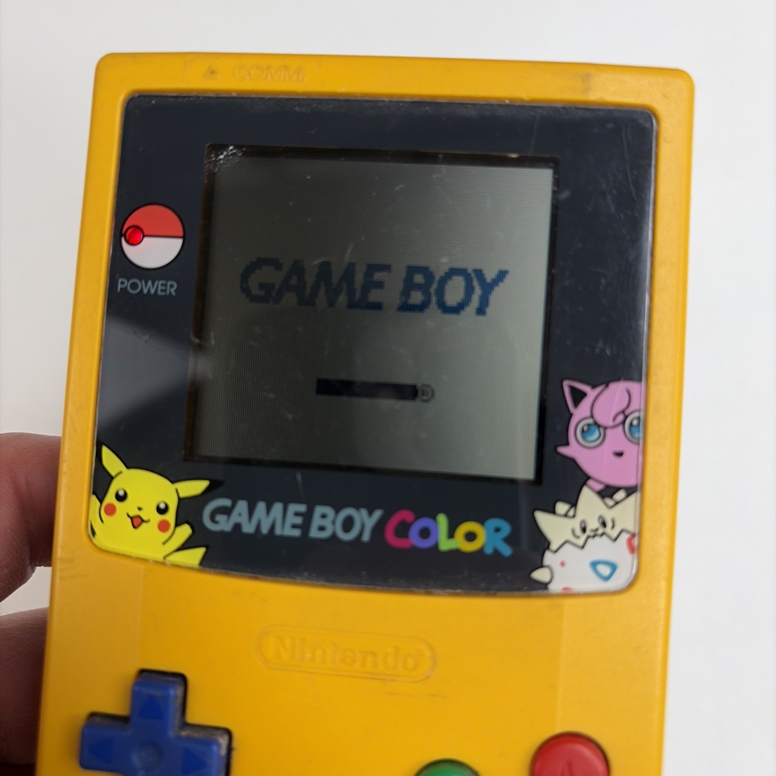 Gameboy Color Pokemon Special Pikachu Edition OEM Nintendo Console no Sound