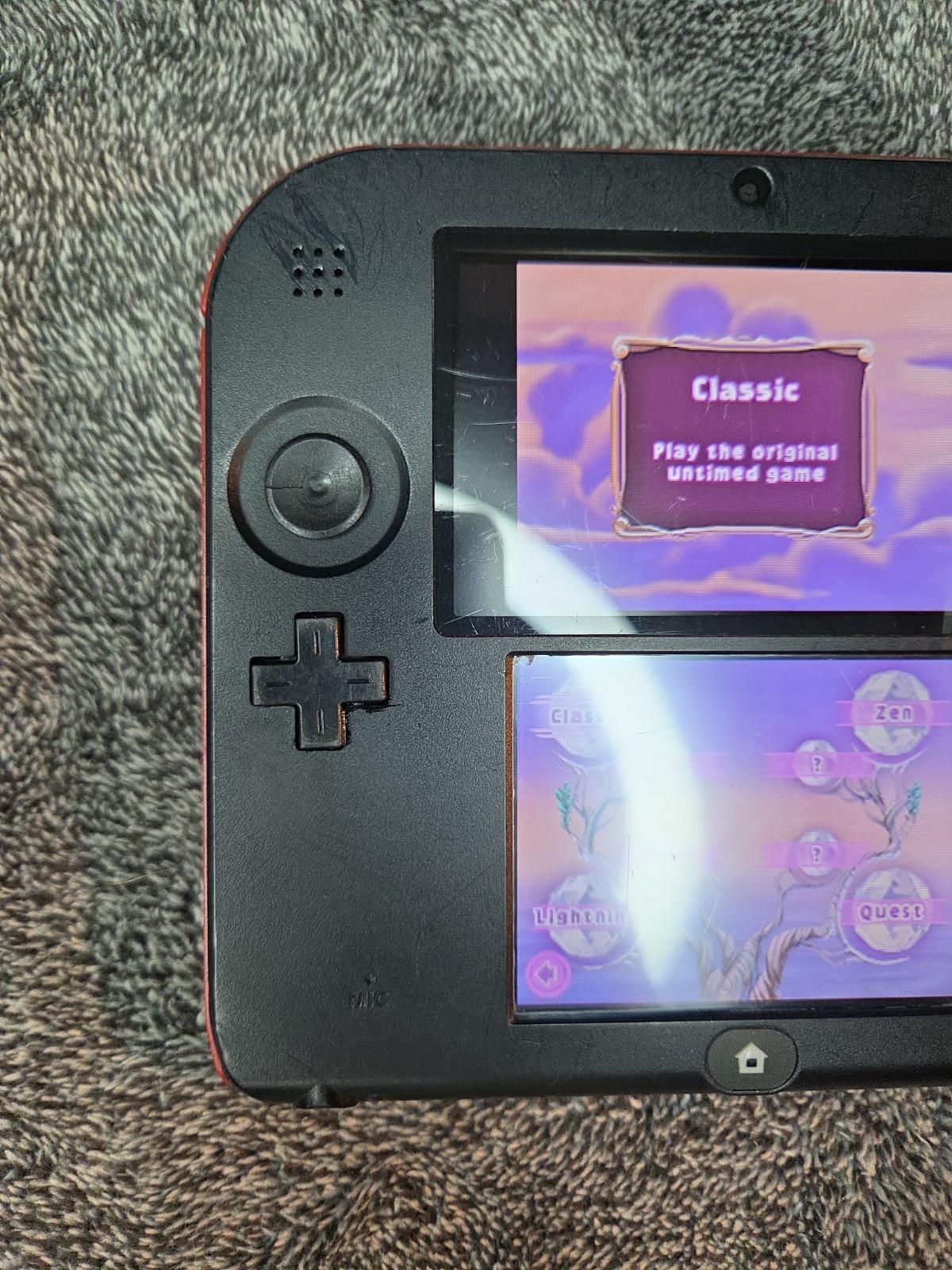 Nintendo 2DS Black & Crimson Red System Tested And Working Console Only