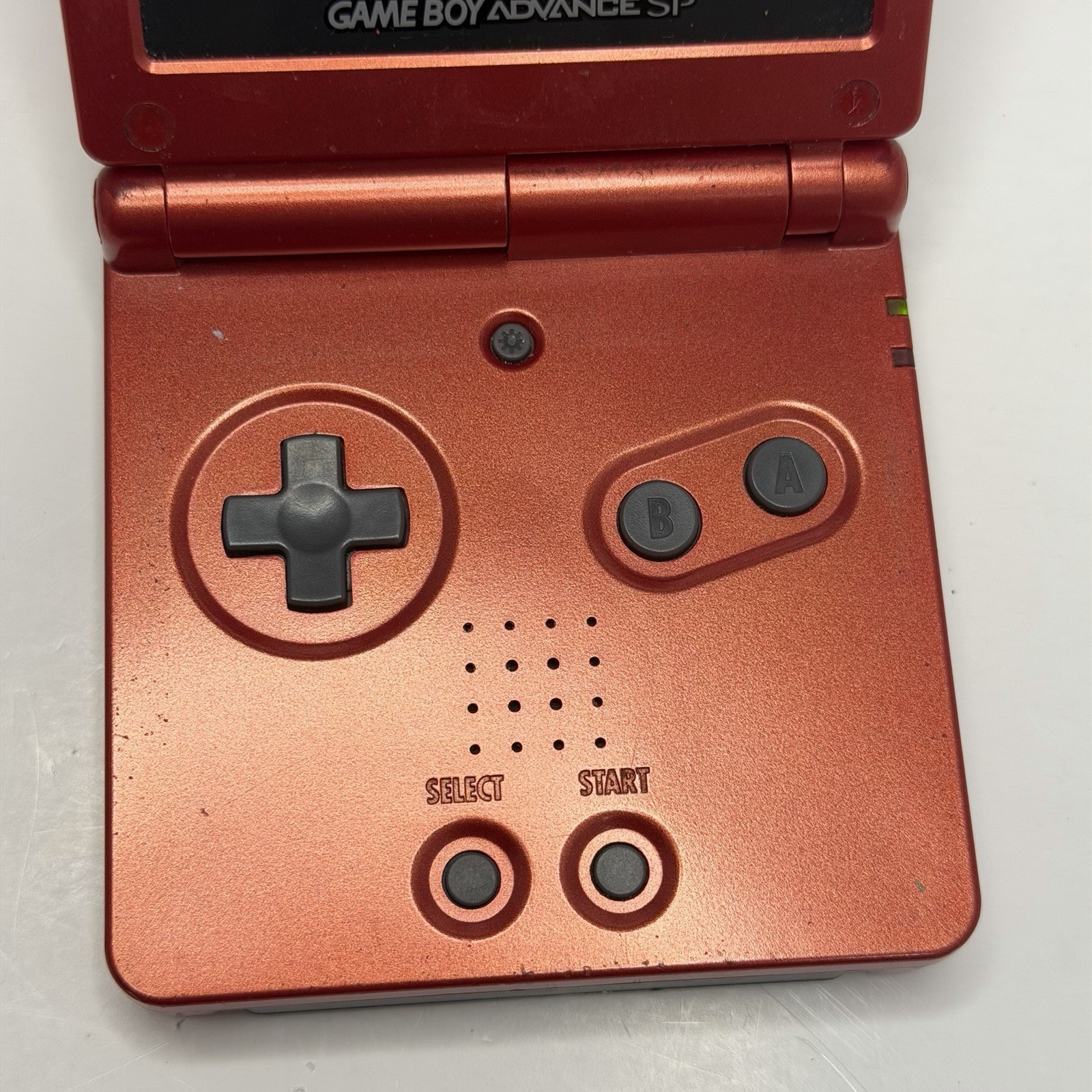 Nintendo Game Boy Advance SP Handheld Video Game Console Flame Red With Yu-gi-oh