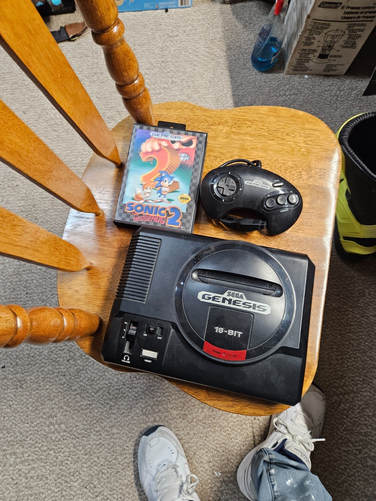 1-CONTROLLERS Original SEGA GENESIS Console MK-1601 Video Game System 1st Model