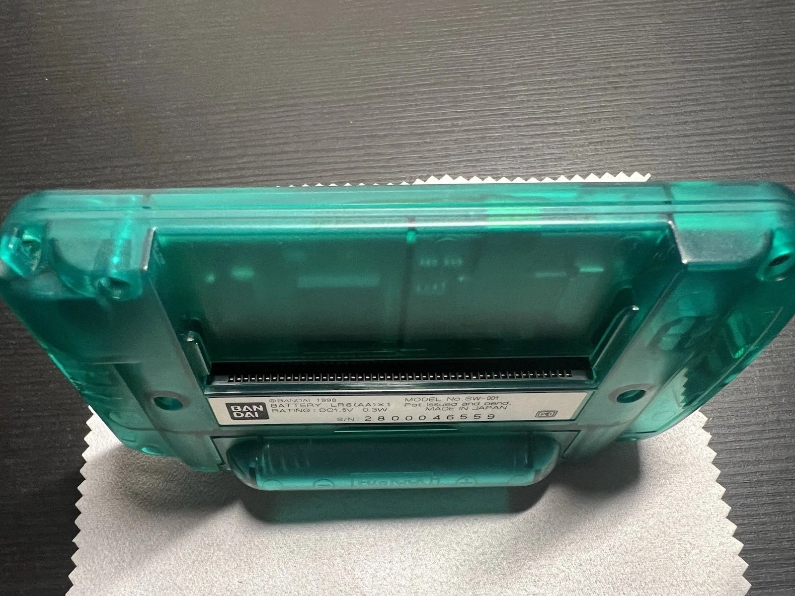 Bandai WonderSwan Clear Green Handheld Working US Seller