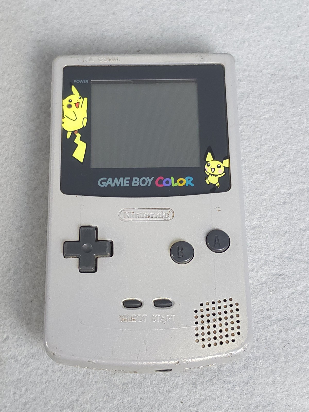 Nintendo GameBoy Color Gold/Silver Pokémon Special Edition Pikachu Pichu Tested
