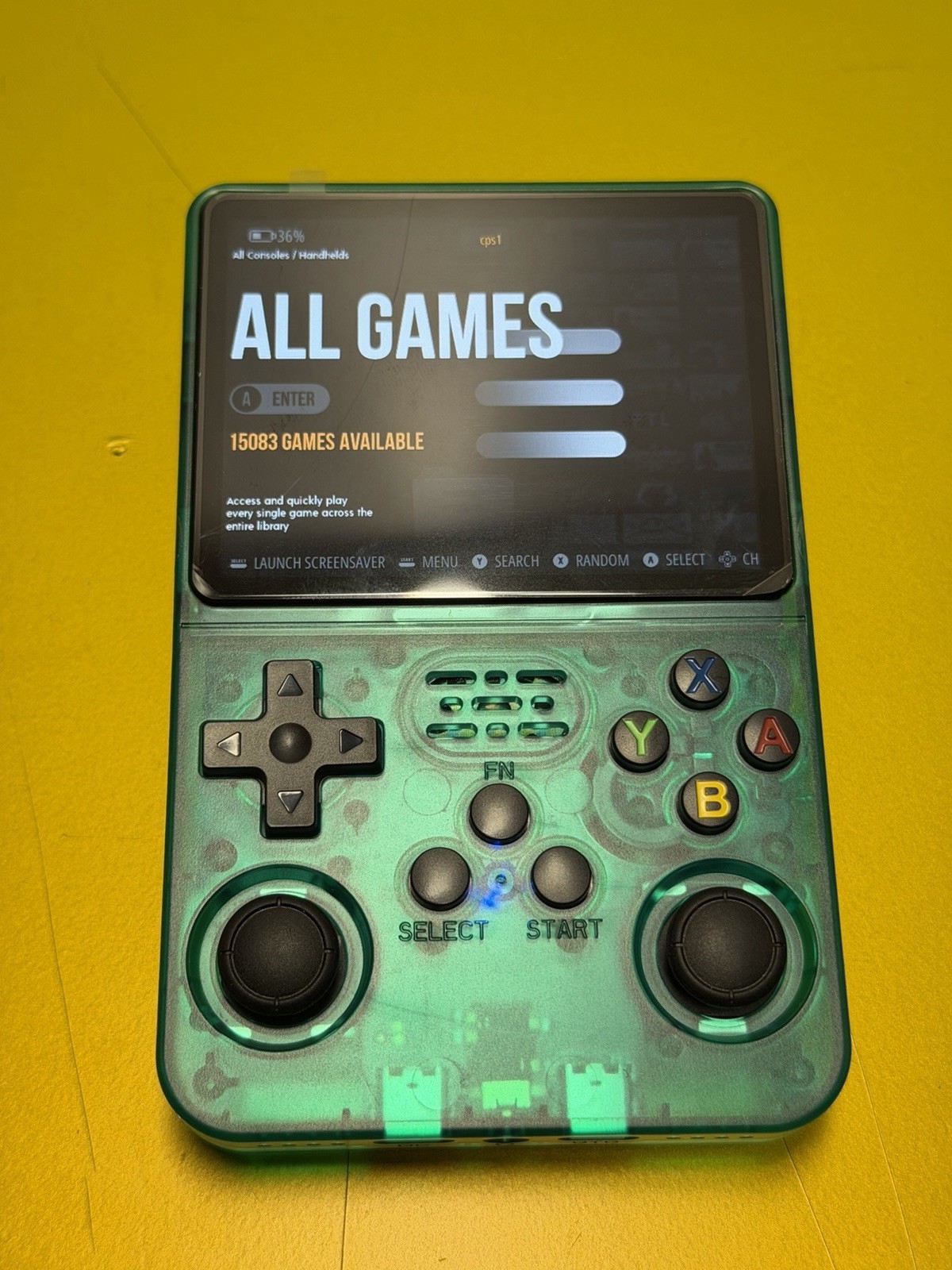 R36S Game Master Handheld Console 3.5″ IPS 64GB Green