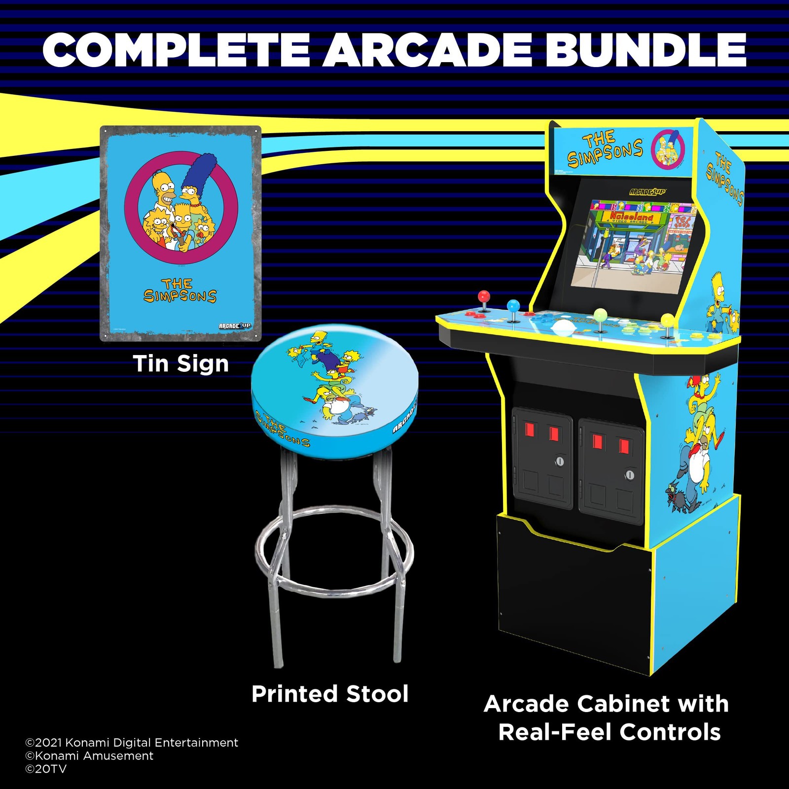 Arcade1up The Simpsons 4-Player Video Arcade Machine