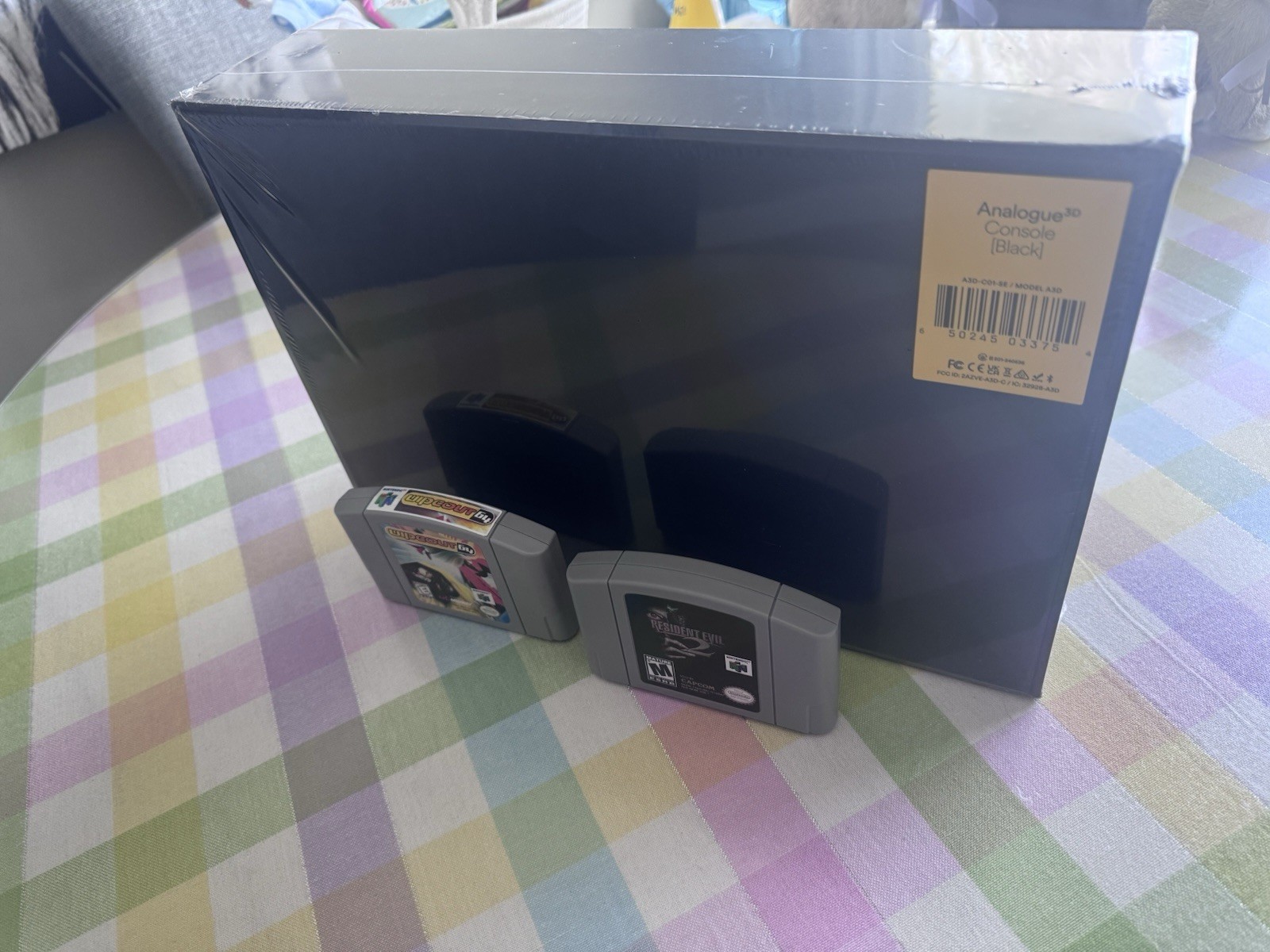 NEW Analogue 3D Console BLACK Nintendo 64 + Game Bundle! RE2, Wipeout PLZ READ!