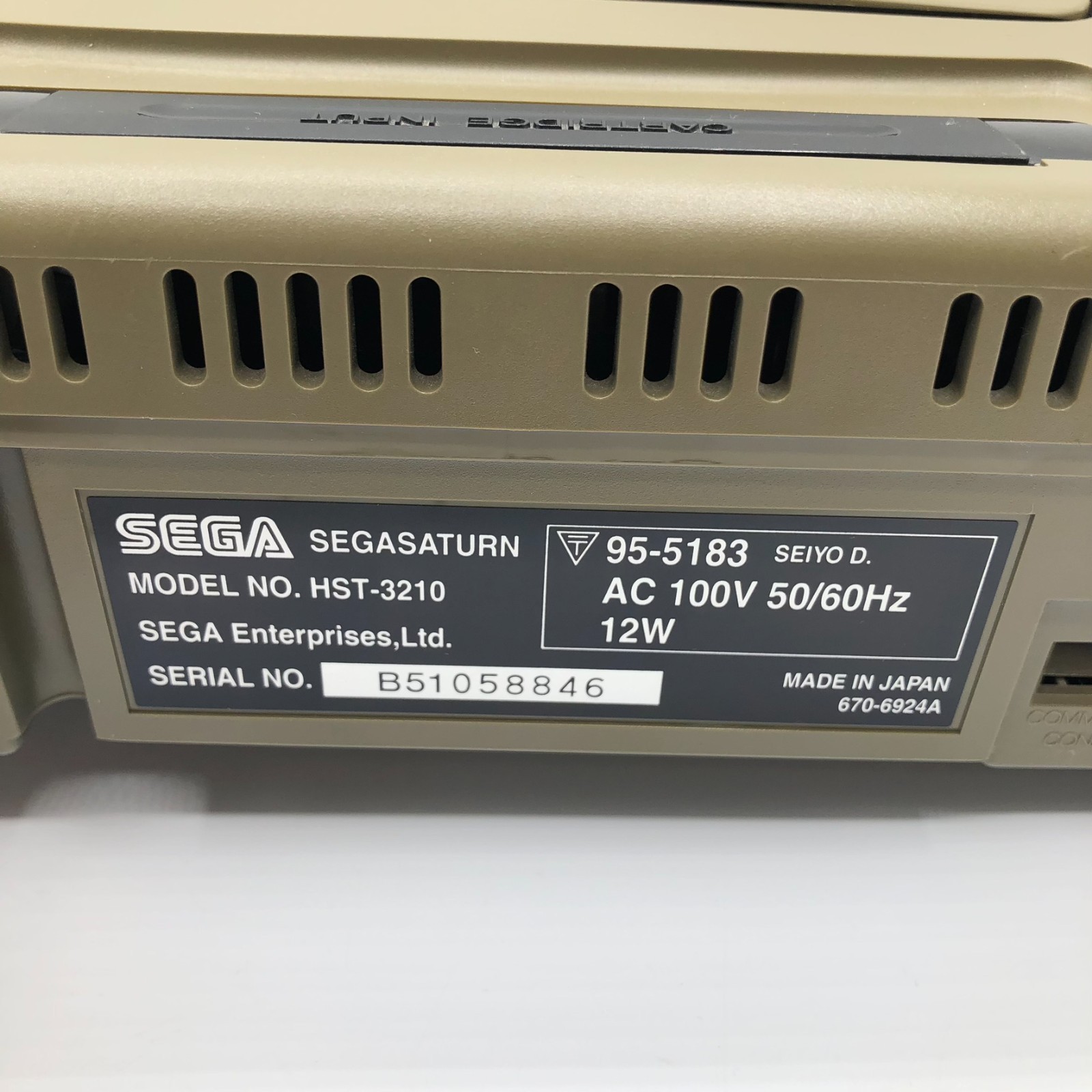 Sega Saturn SS Home Console HST-3210 Grey Tested working NTSC-J w/ Ctrlr+Cables