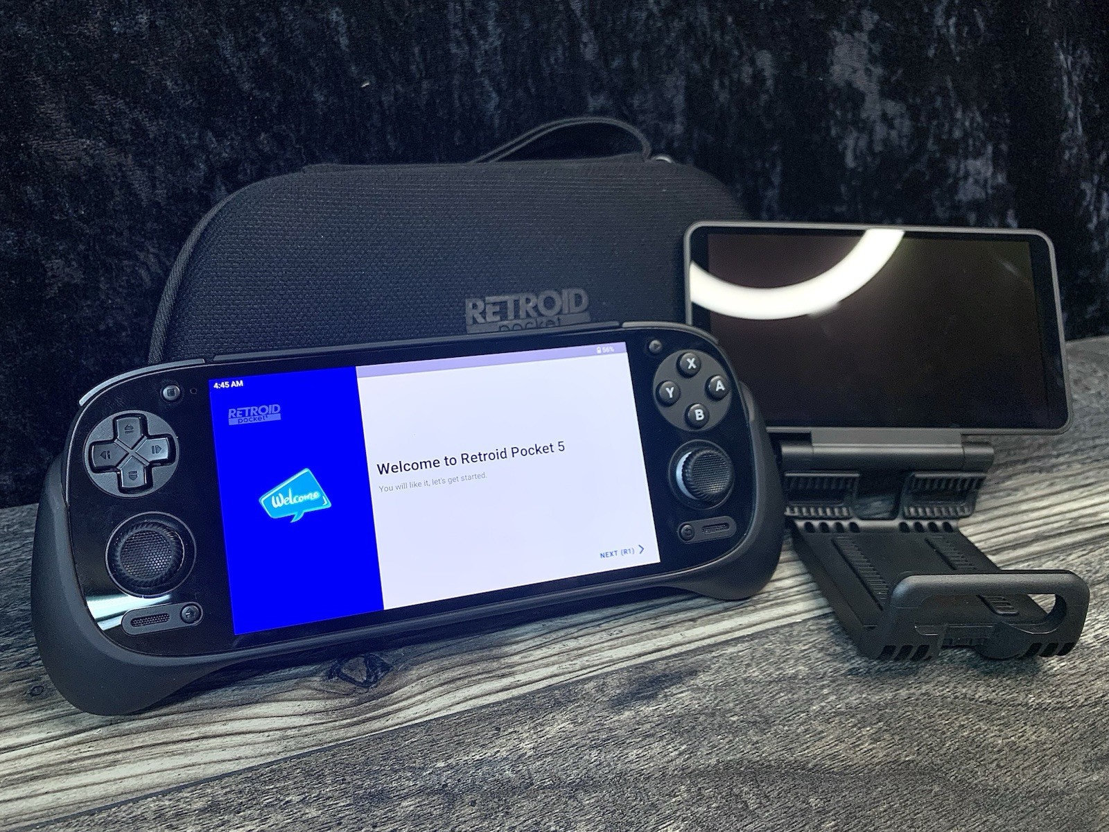 Retroid Pocket 5 Pro Black Game Console Android sd865 128GB 1080 OLED w/ Extras