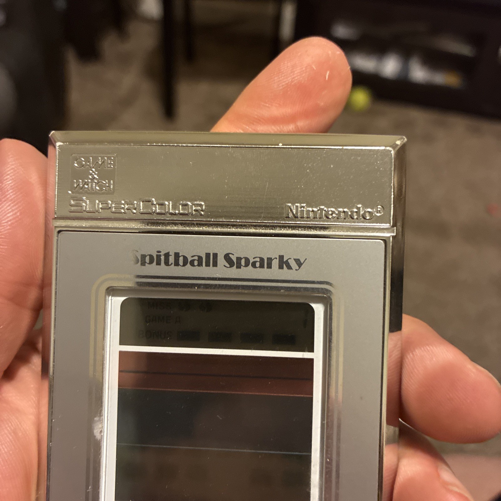Nintendo Game & Watch Spitball Sparky BU-201 Super Color RARE Vintage 1984 Works