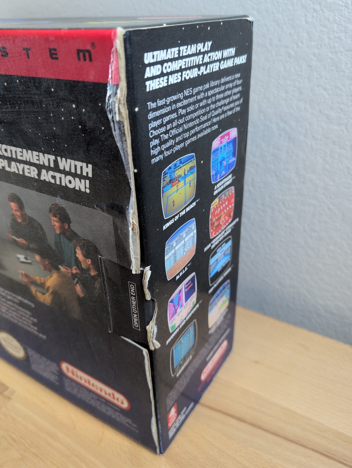 Nintendo NES SPORTS SET Console + Box, Cords, Satellite, 4x Controllers CIB