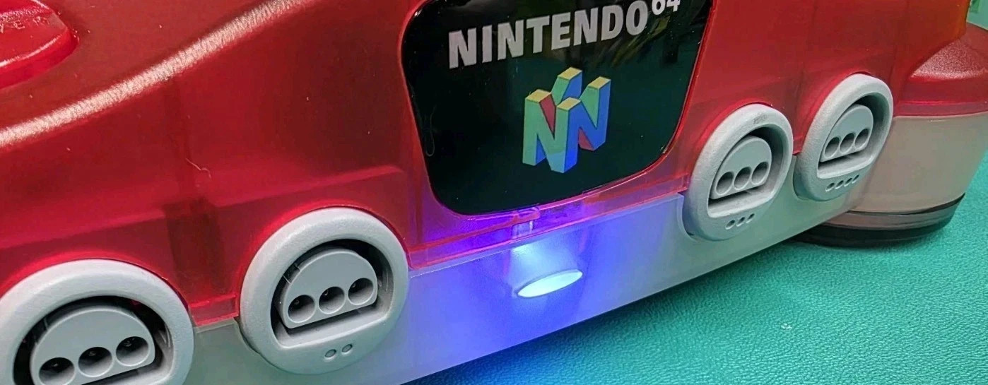 Nintendo 64 N64 HDMI PixelFX Retro Gem N64Digital Shiny Blue LED Japense Clear