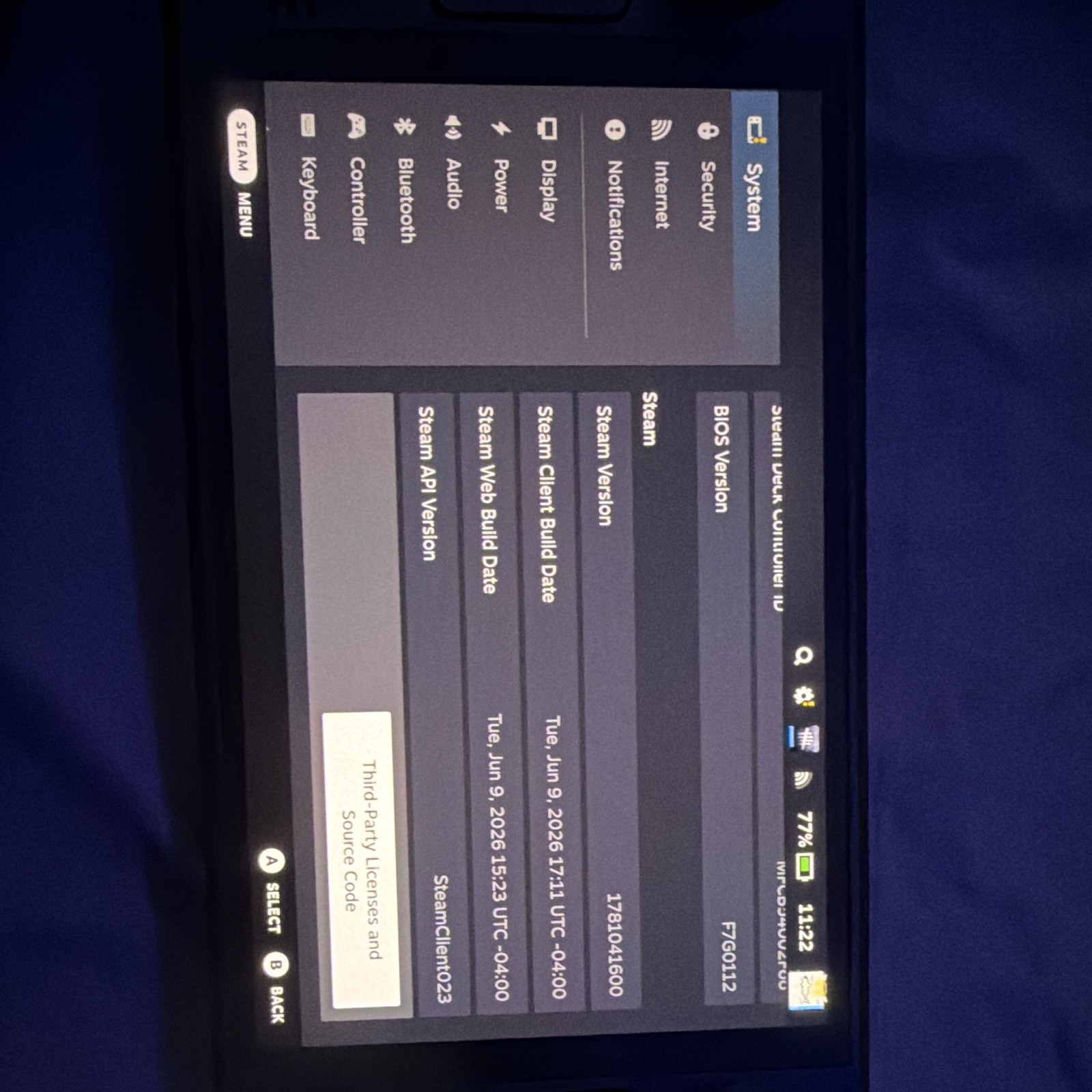 Valve Steam Deck 1tb Handheld System SteamOS Wi-Fi Bluetooth Black