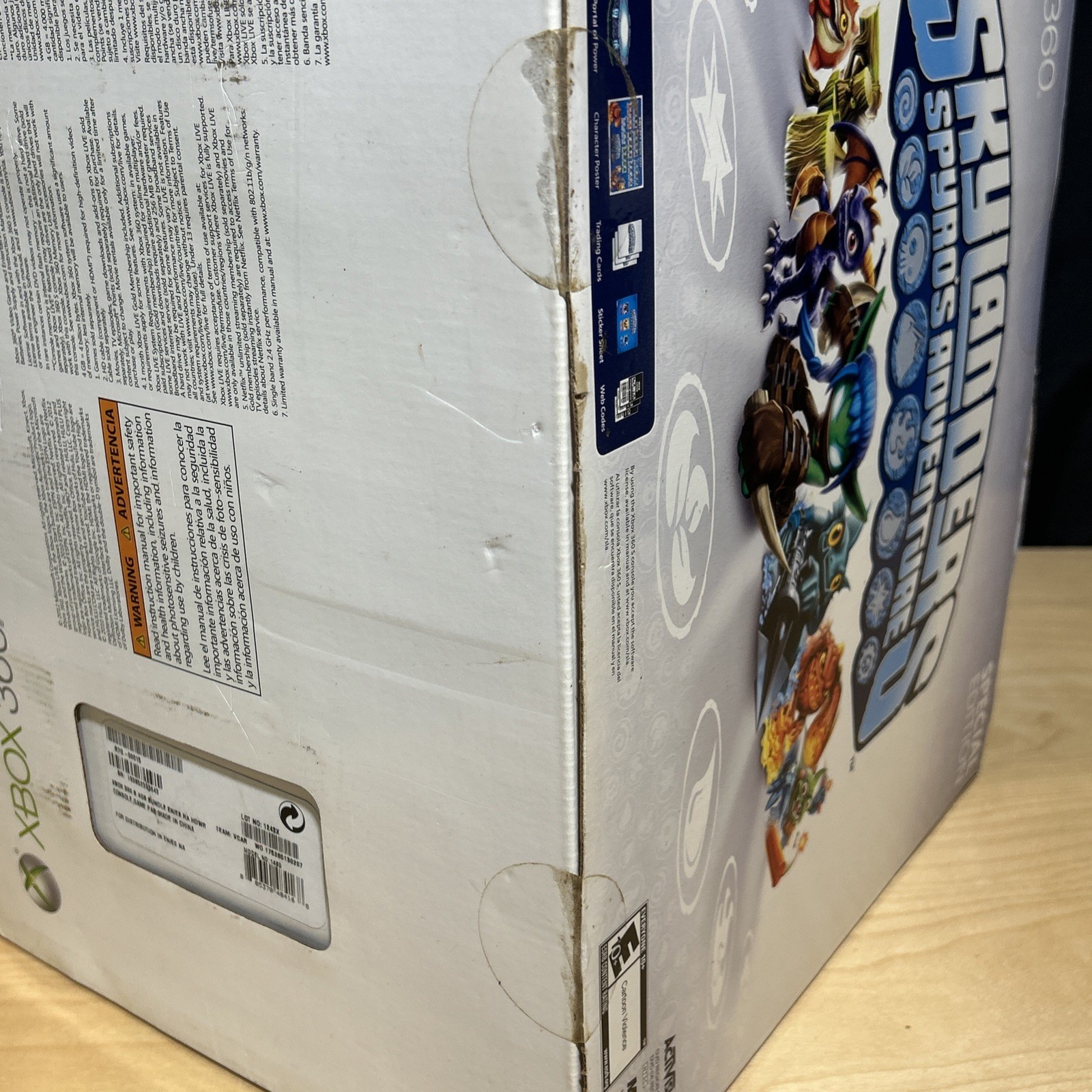2012 Microsoft Xbox 360 Slim 4GB White Console Skylanders Bundle New OPEN BOX