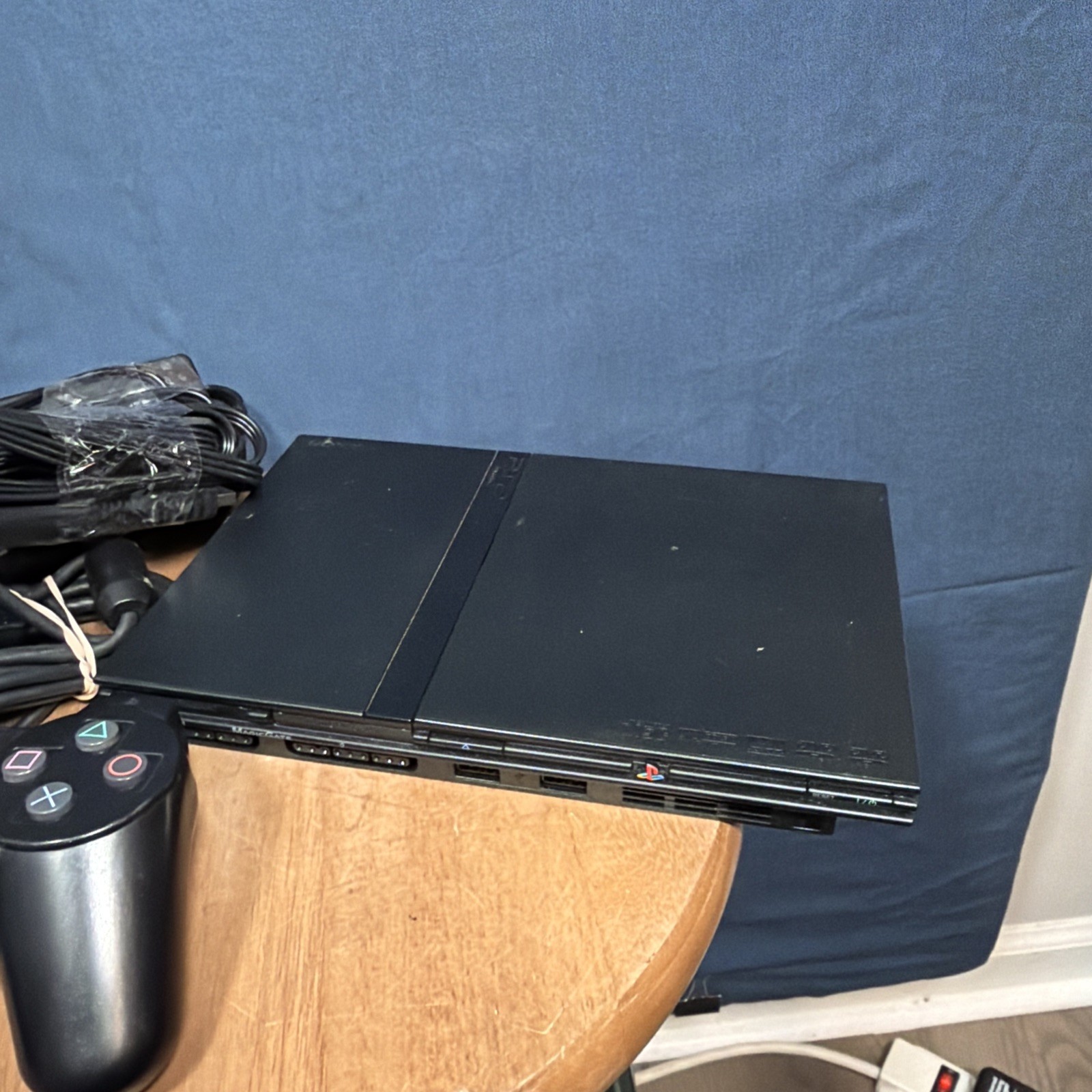 Sony PlayStation 2 Slim Black Console SCPH-77001 Controller & Games