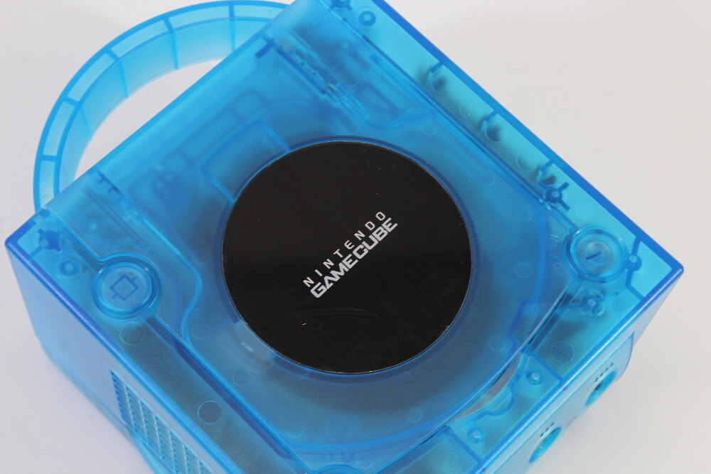 Nintendo Gamecube Console Clear Transparent Sky Ice Blue AC AV NTSC-U/C DOL-001