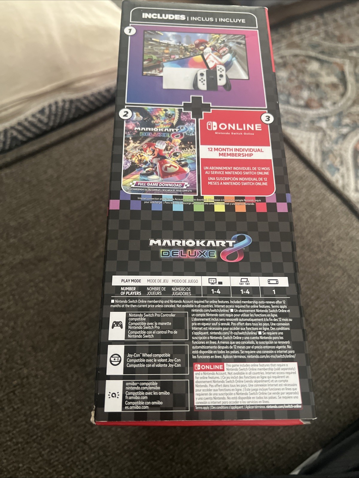 Nintendo Switch OLED 64GB Mario Kart 8 White Deluxe Bundle Console Brand New
