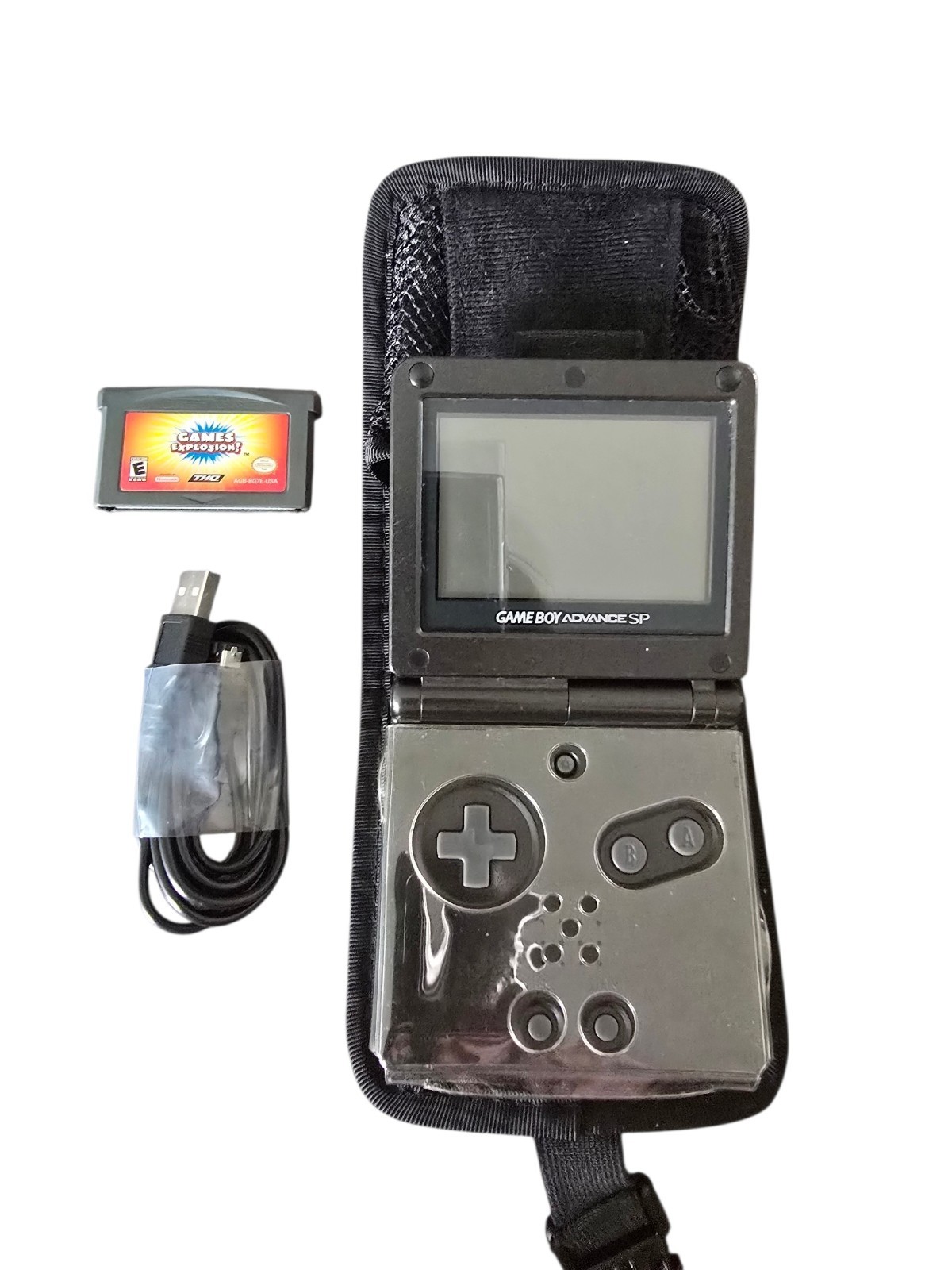 Bundle – Nintendo Gameboy Advance GBA SP Handheld System Console Black AGS-001