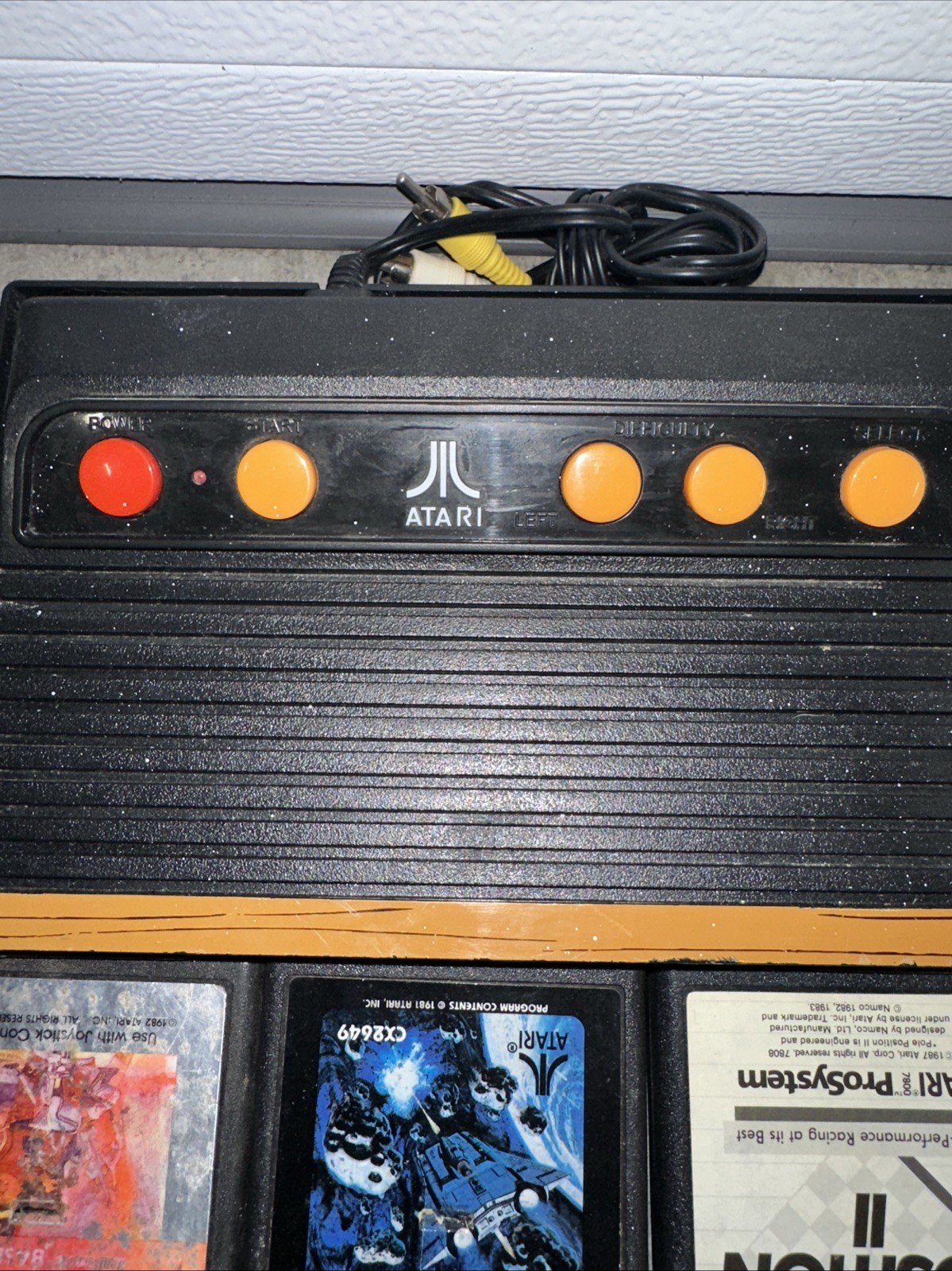 Atari 2600 Junior Jr Console System Bundle 21 Games 7 Joystick Lot Untested