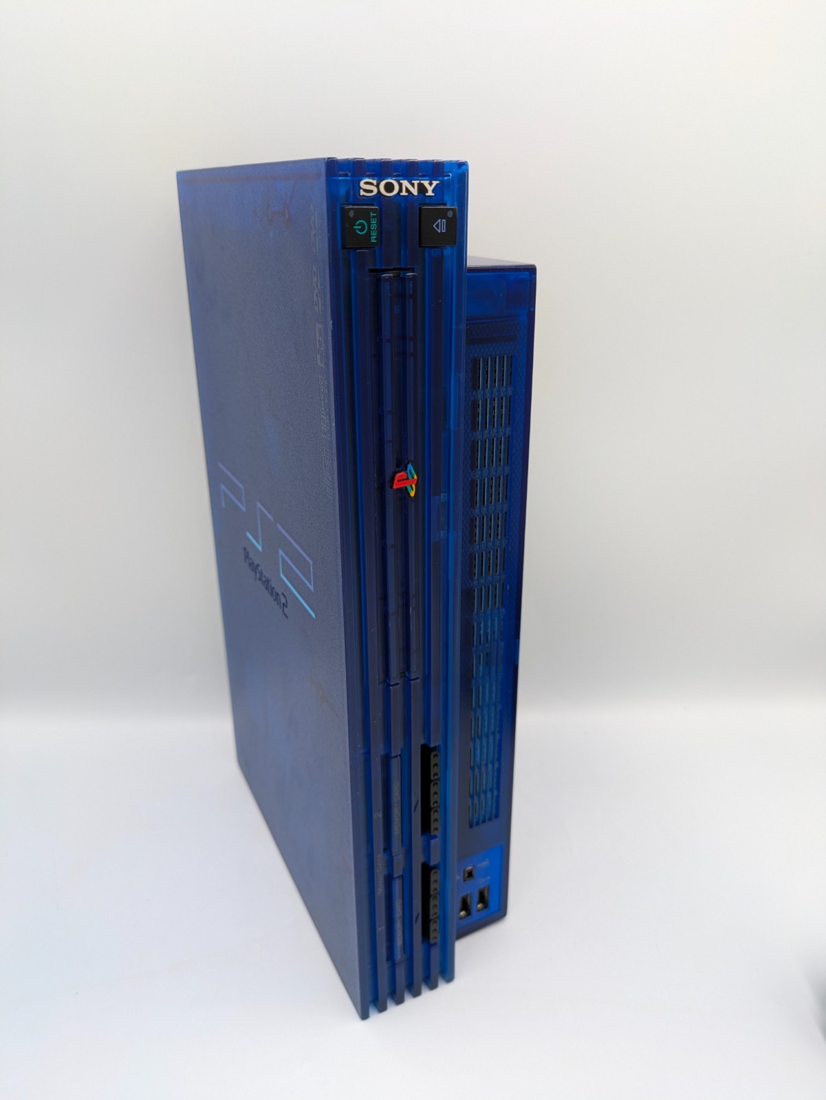 PS2 PlayStation 2 Console Ocean Blue SCPH-37000 Controller Japanese Tested