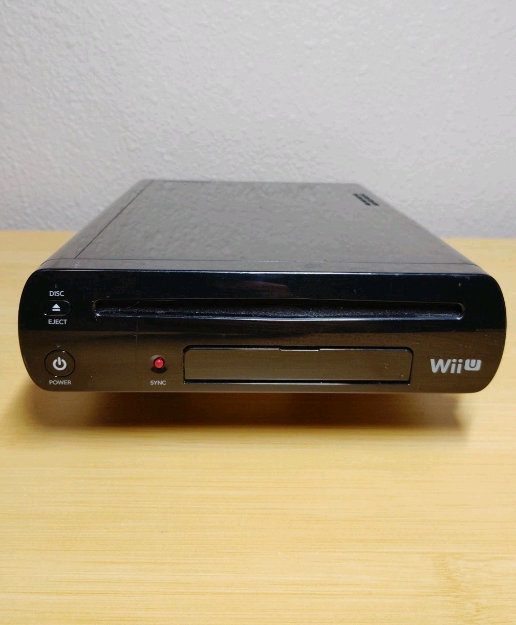 Nintendo Wii U Video Game Console WUP-101(02) Black Console & Cords