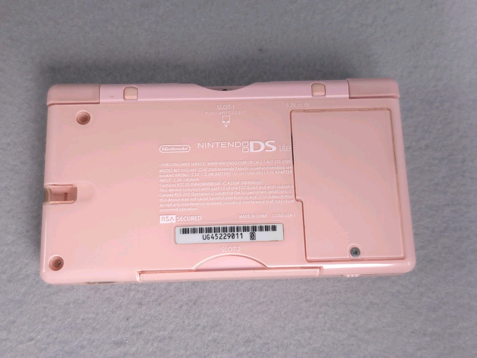 Nintendo DS Lite Console USG-001 with charger – Coral Pink W/6 Games Good Cond.