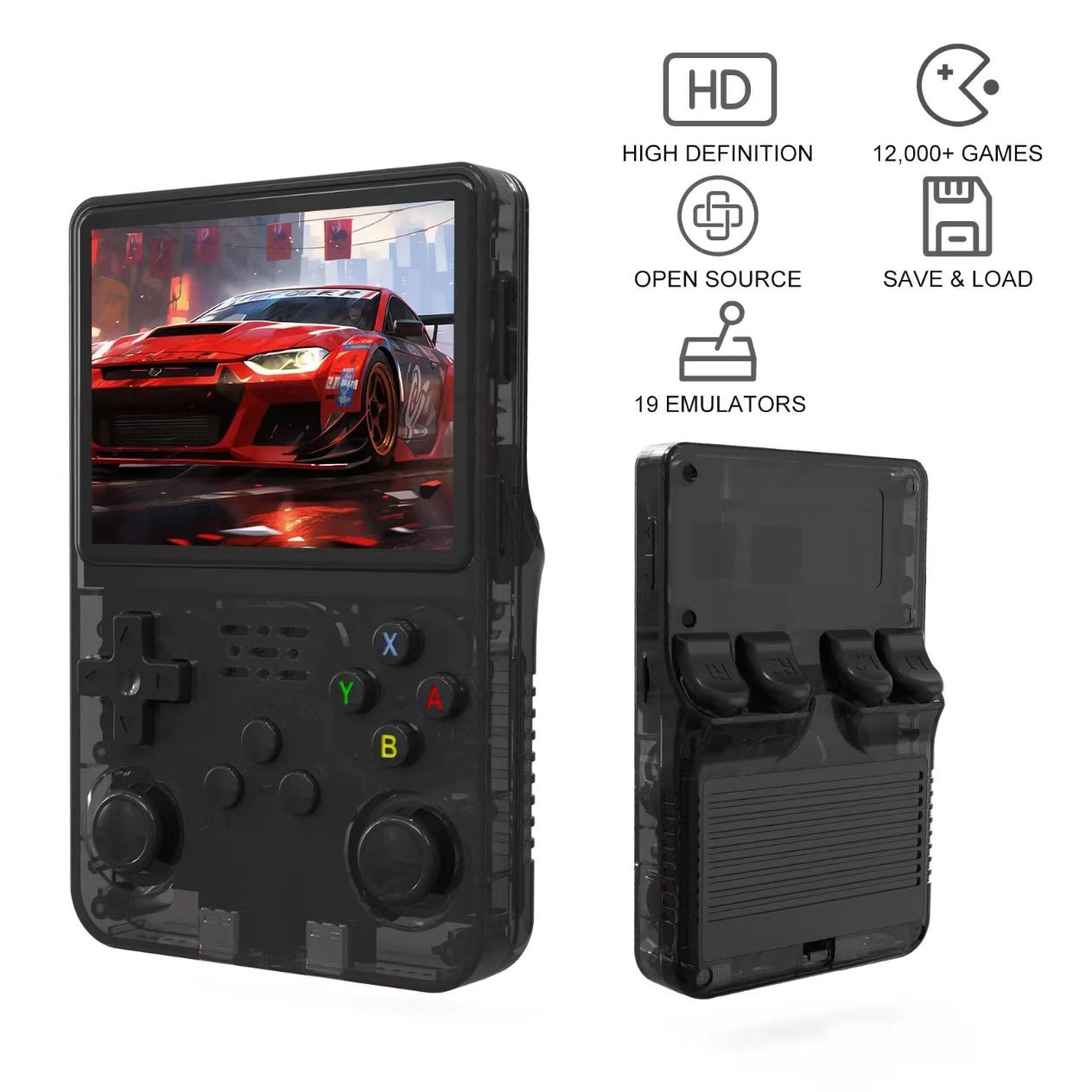 R40S PRO Handheld Game Console 3.5 Inch IPS Screen Mini Retro Console 30000Games