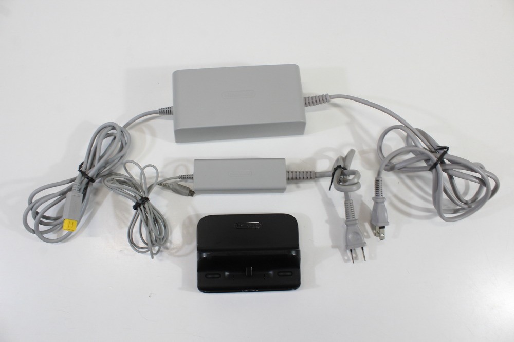 Nintendo Wii U Black Console 32GB AC Gamepad Stand Charger NTSC-J Japan TESTED 4