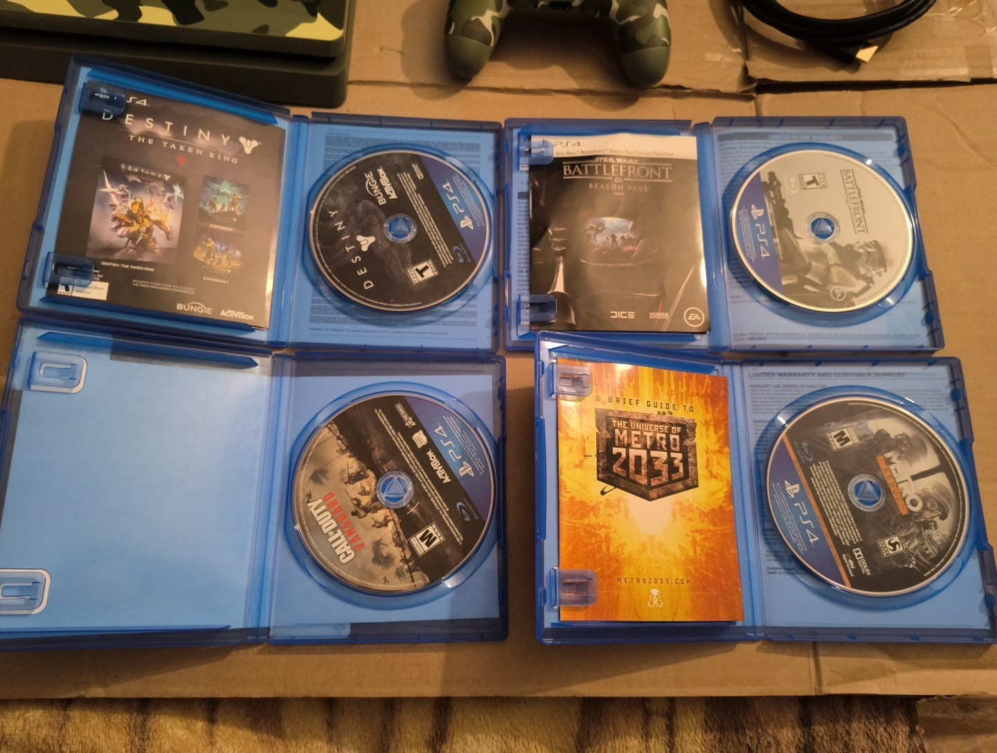 PS4 Slim Call Of Duty WW2 Camo Limited Edition In Box Lot Of 17 Games Read Des