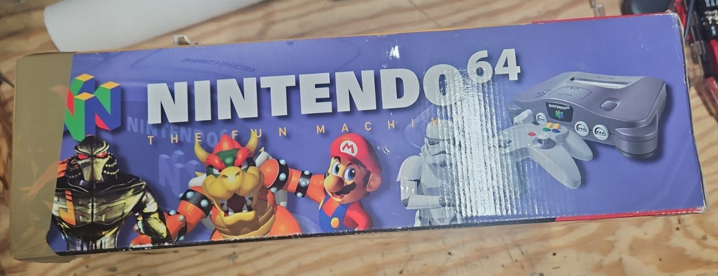 Nintendo 64 Console With Box N64 Controller Styrofoam