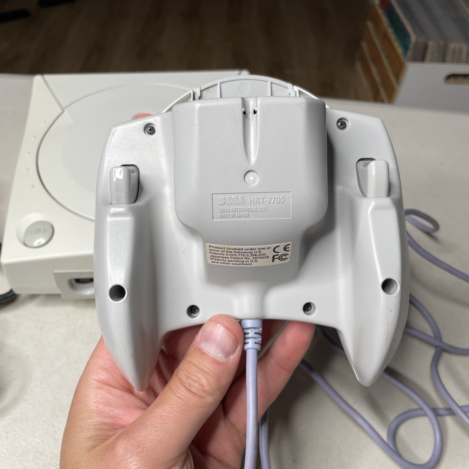SEGA Dreamcast Console White Hkt-3020 with Controller, Cables, Tested Works