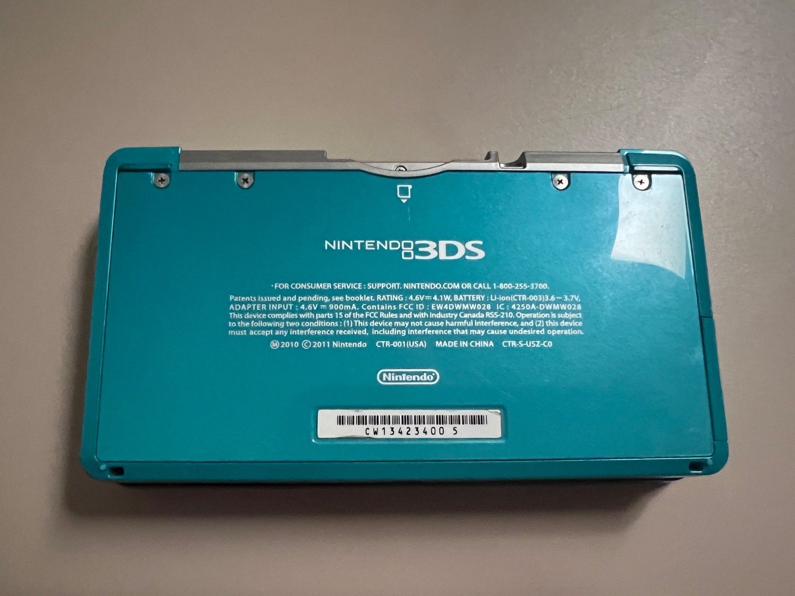 Nintendo 3DS Handheld System – Aqua Blue – No Charger