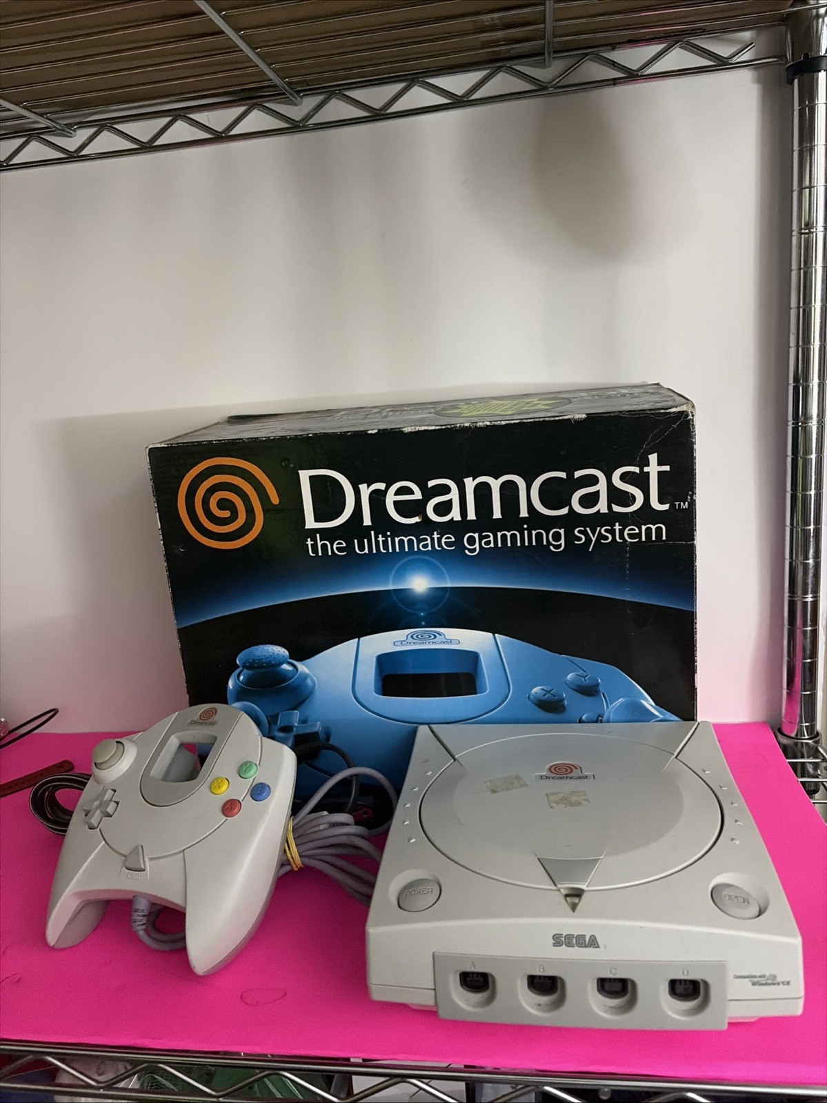 Sega Dreamcast Console in Box Tested Working Controller