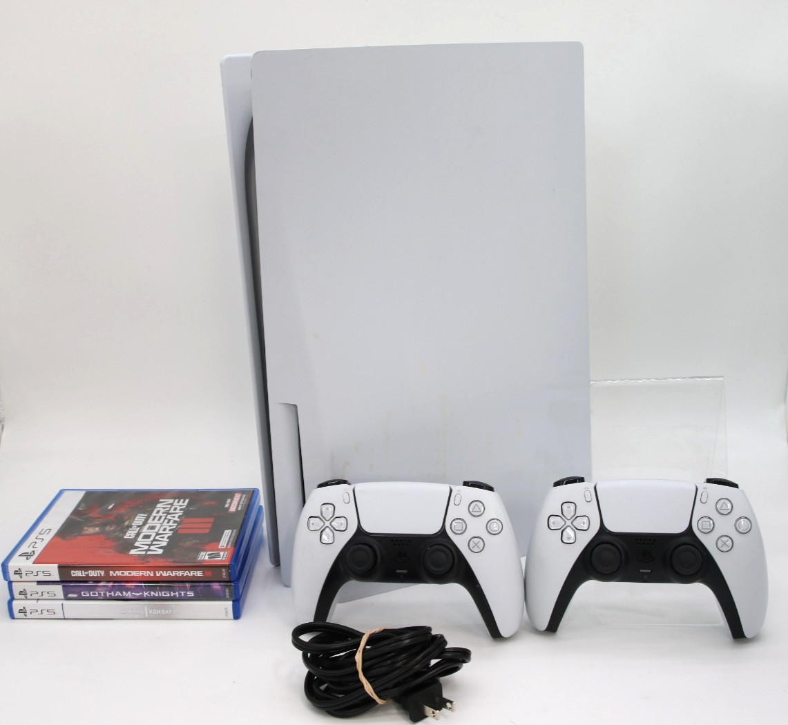 Sony Playstation 5 Disc Edition Console 825GB W/Controller & Games CFI-1115A