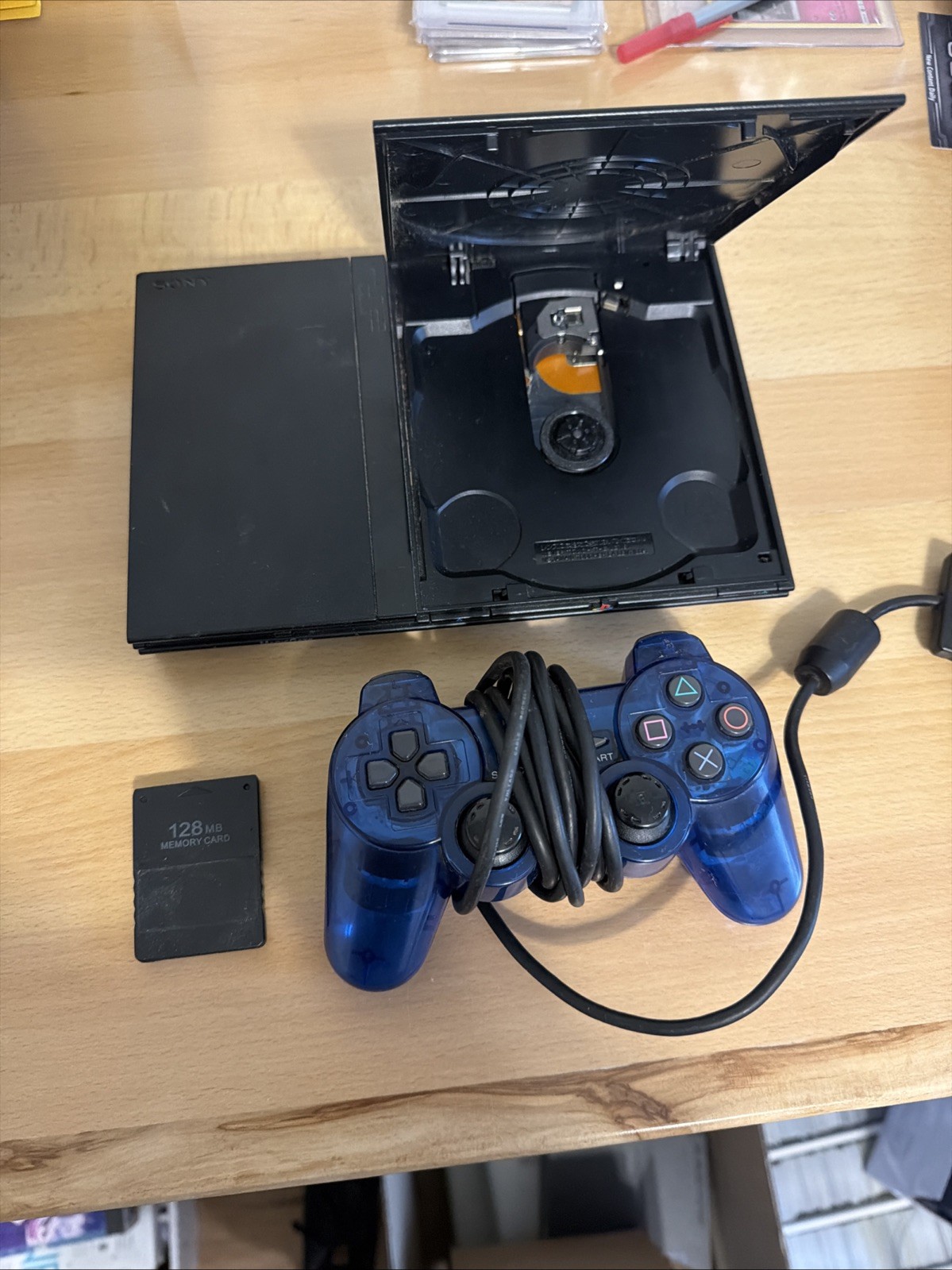 Sony PlayStation 2 Slim Console – Tested. Console Controller And 128MB Memory