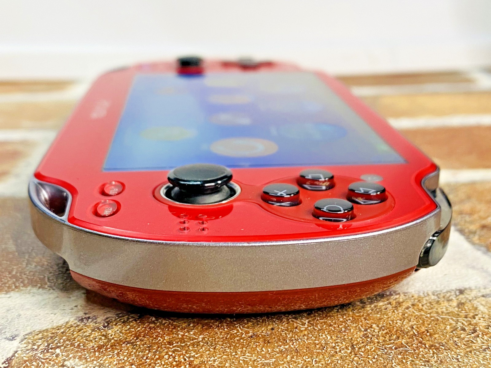 SONY PS Vita PCH-1100 Cosmic Red Japan Tested Charger 16GB Mobile Case EX