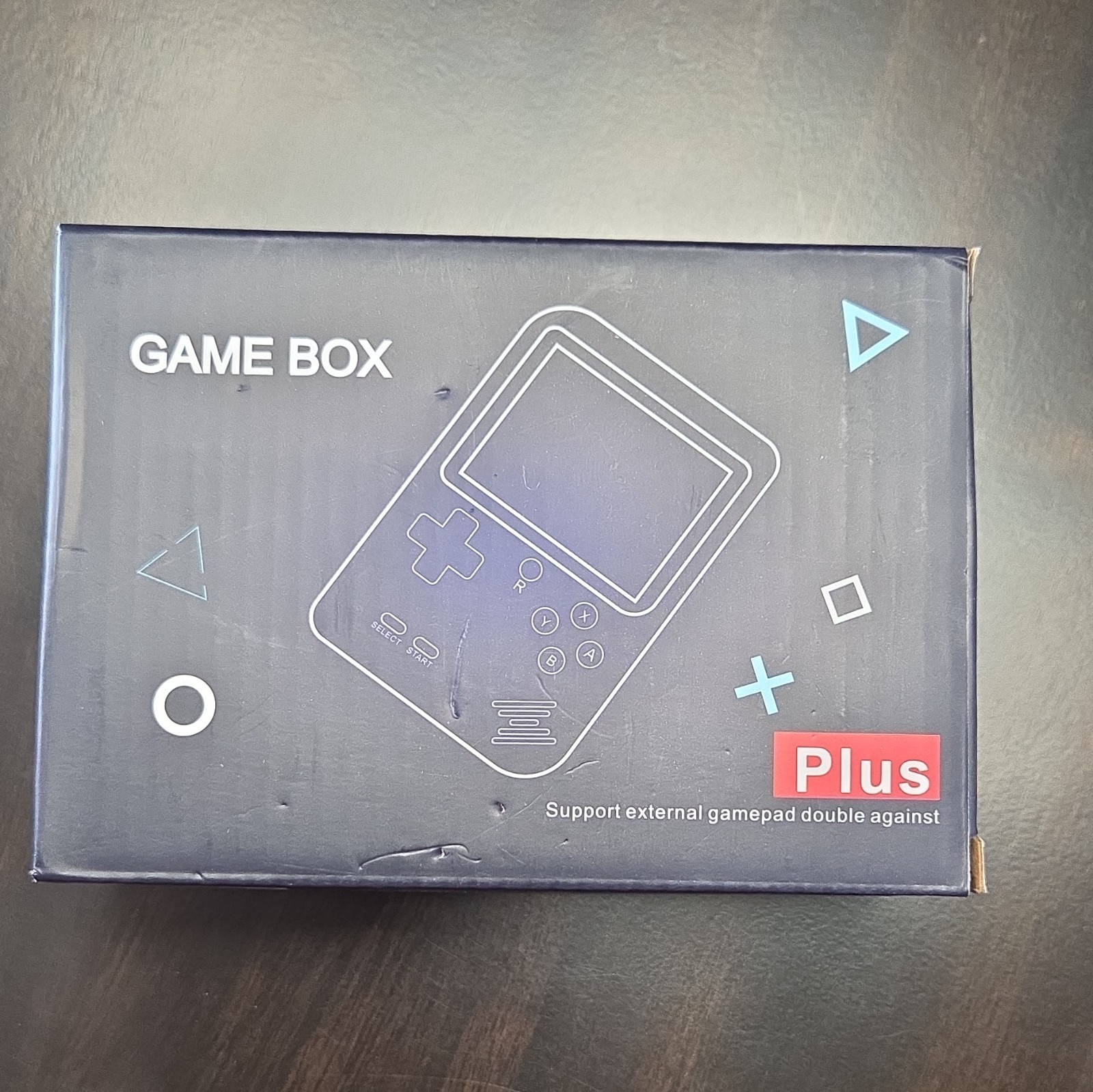 Game Box Plus Handheld System Red Backlit Screen w/ AV & USB-A Cables Manual