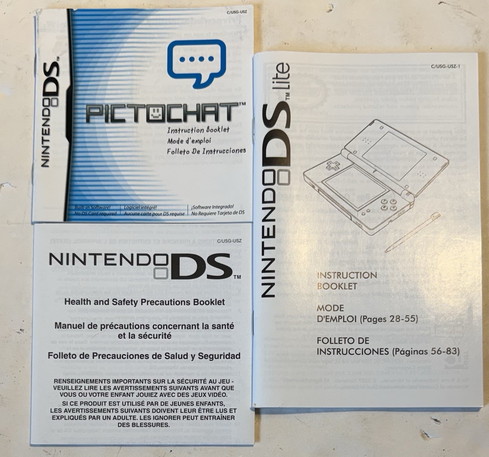 Nintendo DS Lite System Cobalt Blue Black Complete In Box CIB W Case Tested Read