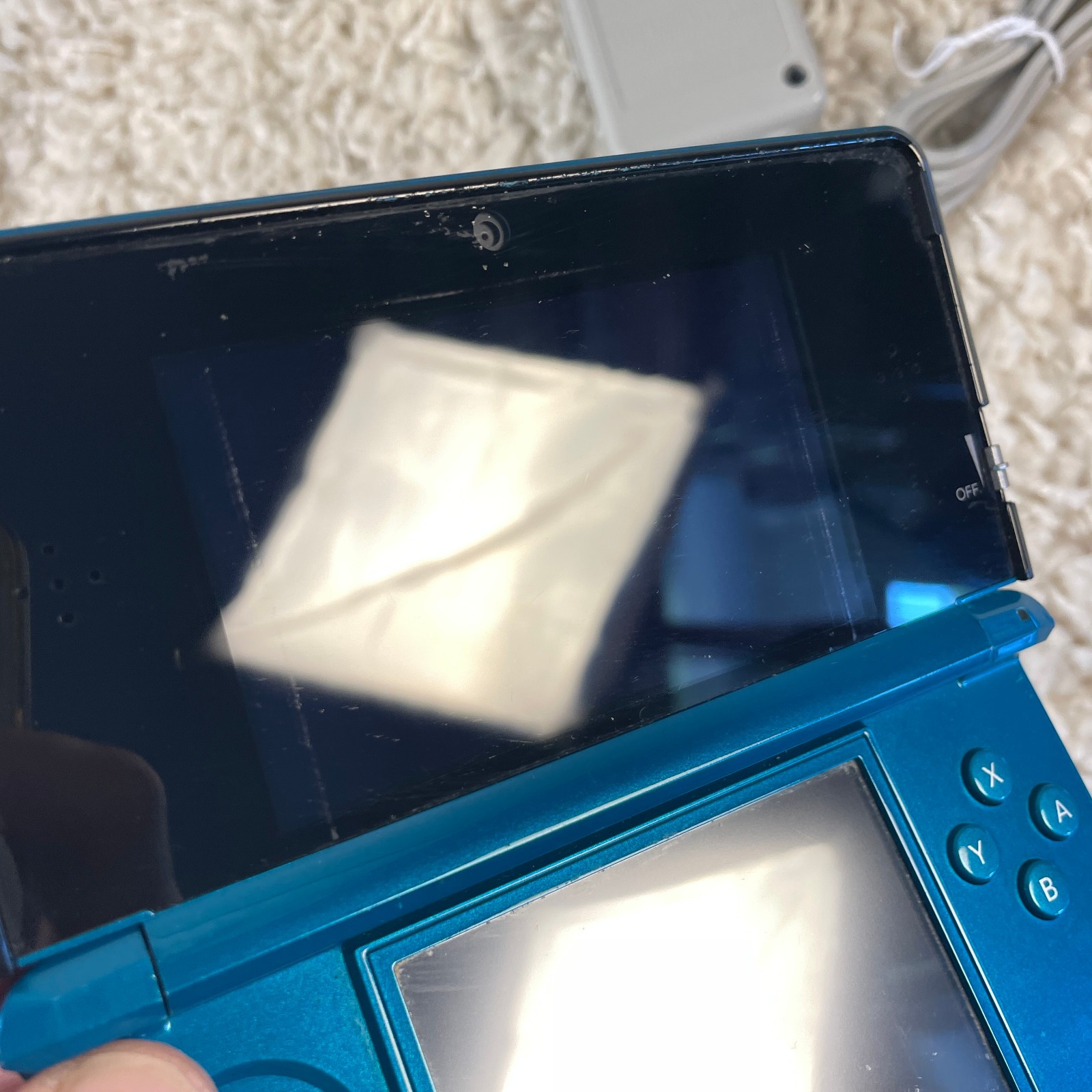 Nintendo 3DS Aqua Blue Handheld Handheld Console System CTR-001 Tested