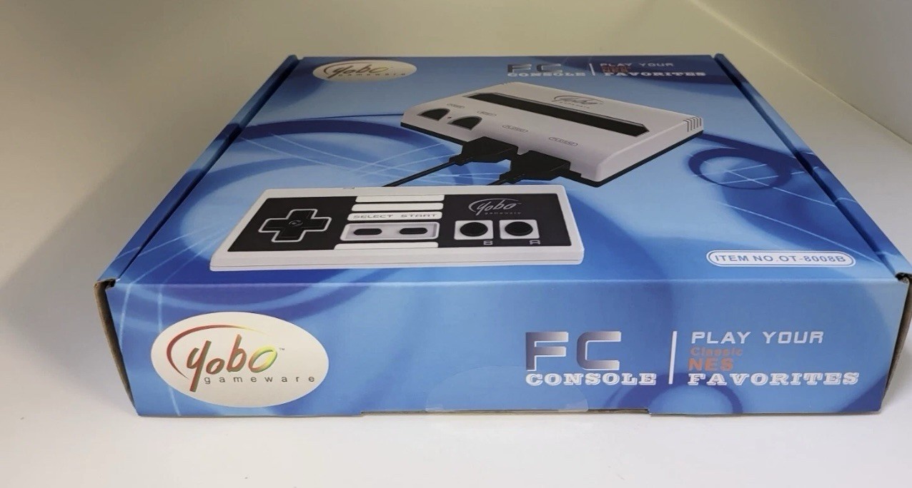 Yobo Fc Console Video Game System-play NES 8 Bit Nintendo Games Black&White NEW!