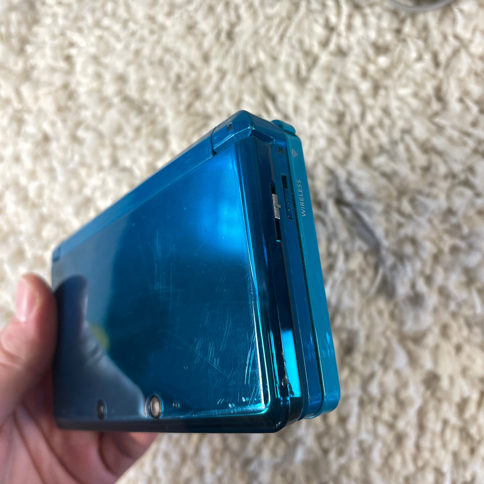 Nintendo 3DS Aqua Blue Handheld Handheld Console System CTR-001 Tested