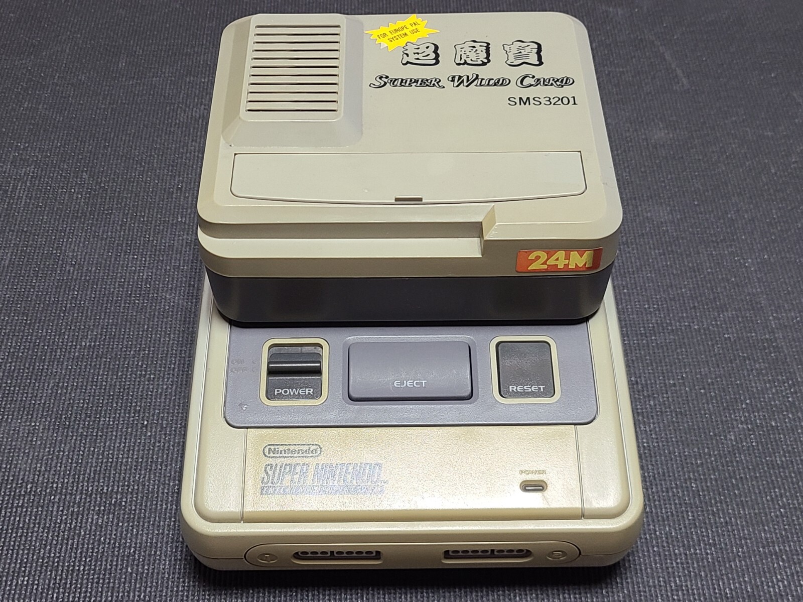 Nintendo Super Famicom Game Console & Wild Card SMS3201 3.5Disk for PAL SFC SNES