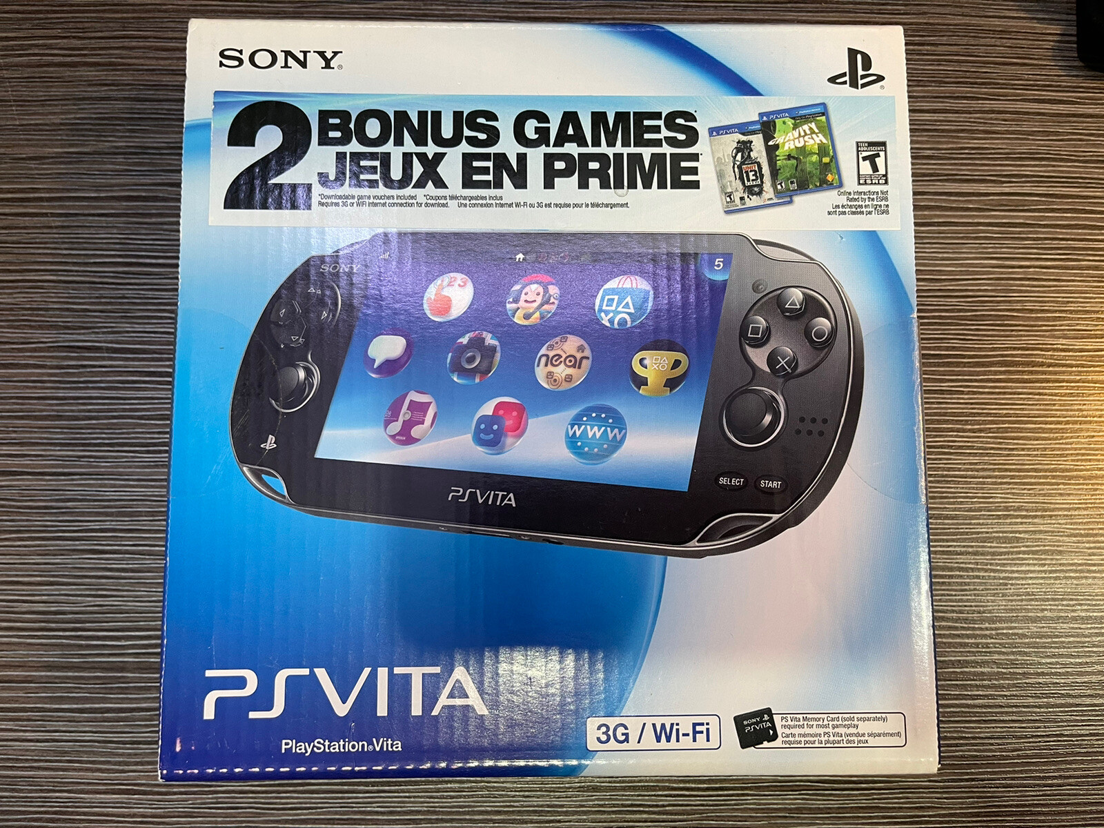 ULTRA RARE Sony PlayStation Vita 3G/Wi-Fi 512MB Handheld Console – NORTH AMERICA